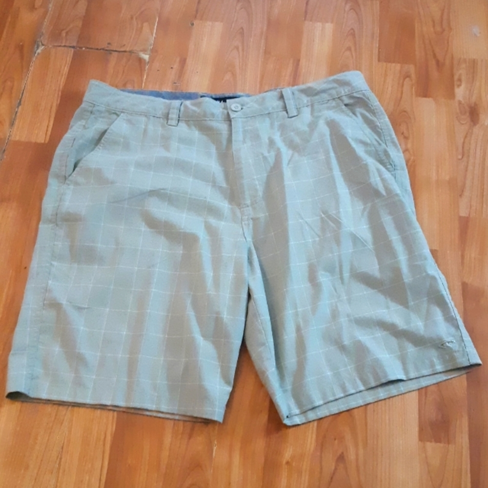 Mens Shorts ONeill Sporty Pale Gray Square Print Waist 38 b17